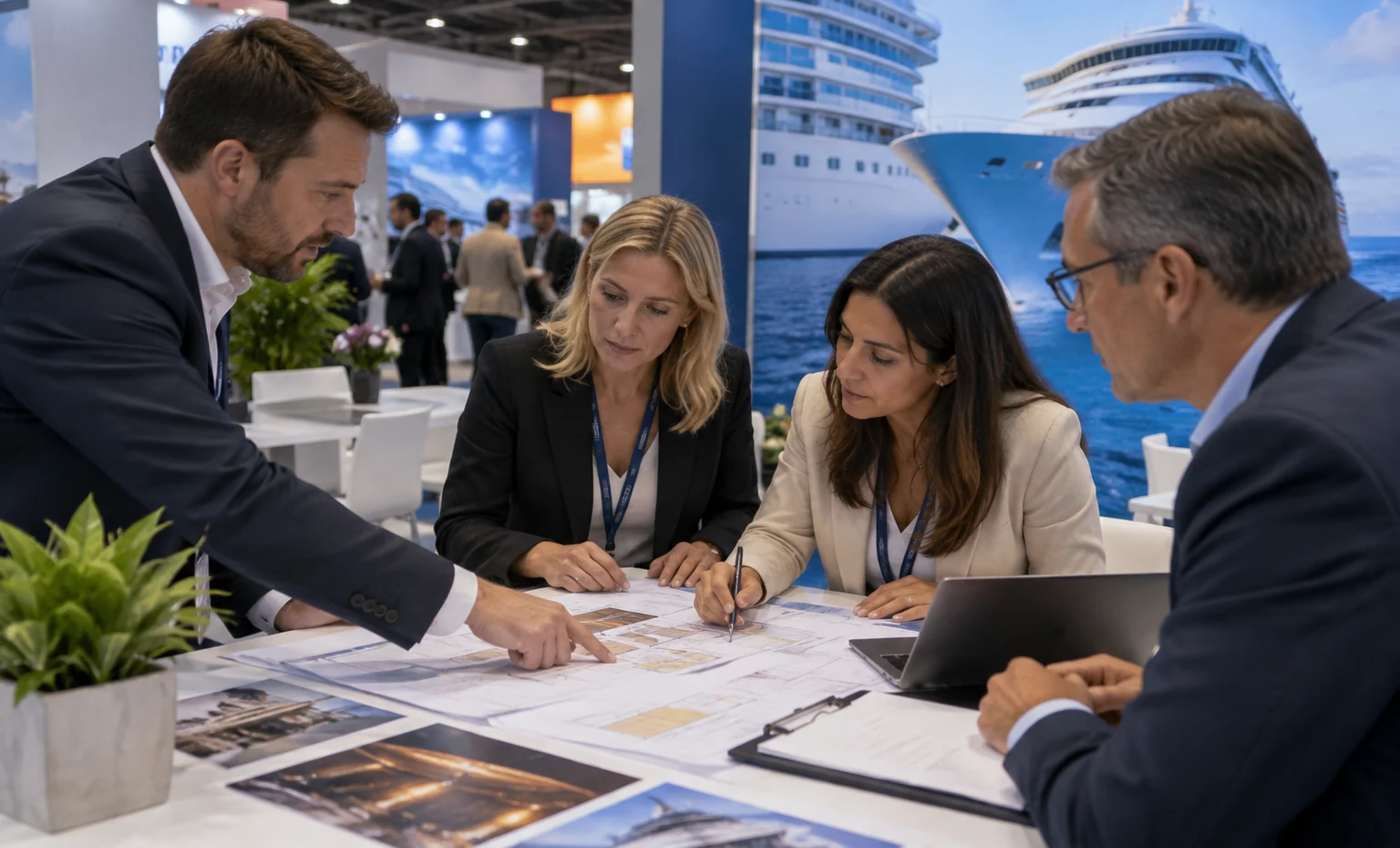 seatrade-cruise-global-booth-rental vertical block trade show exhibit visual