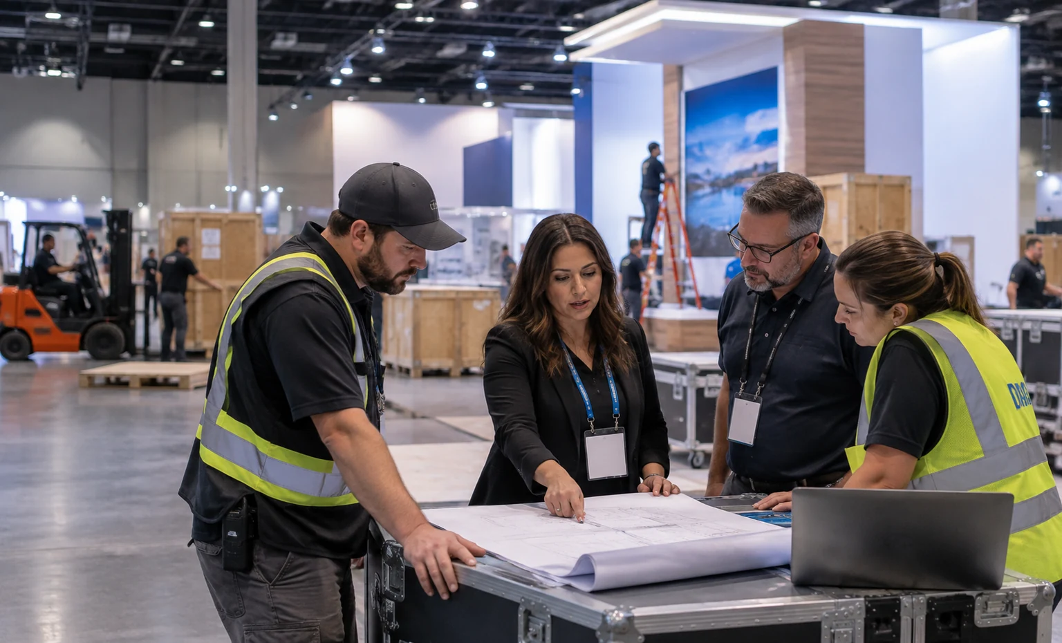 seatrade-cruise-global-booth-rental vertical block trade show exhibit visual