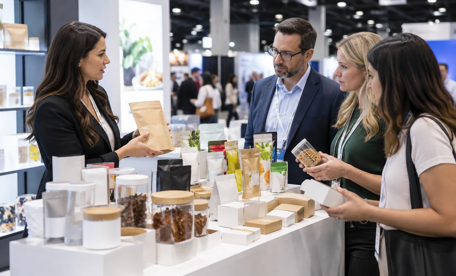 pack-expo-east-booth-rental vertical product trade show exhibit visual