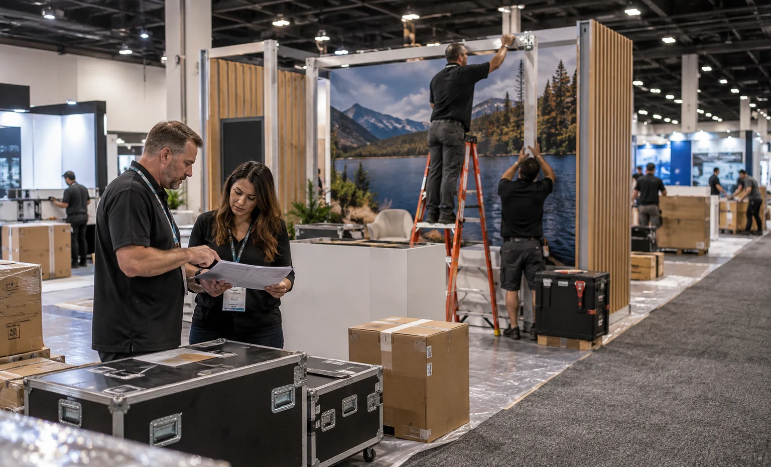 washington-dc-travel-and-adventure-show-booth-rental vertical block trade show exhibit visual