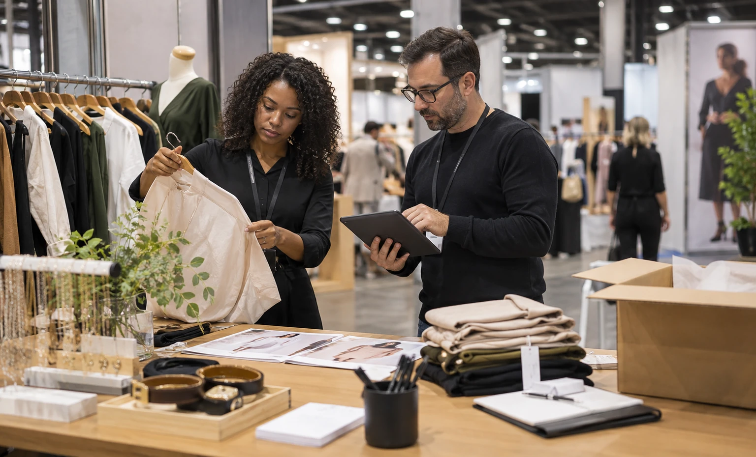 atlanta-apparel-andmore-booth-rental vertical block trade show exhibit visual