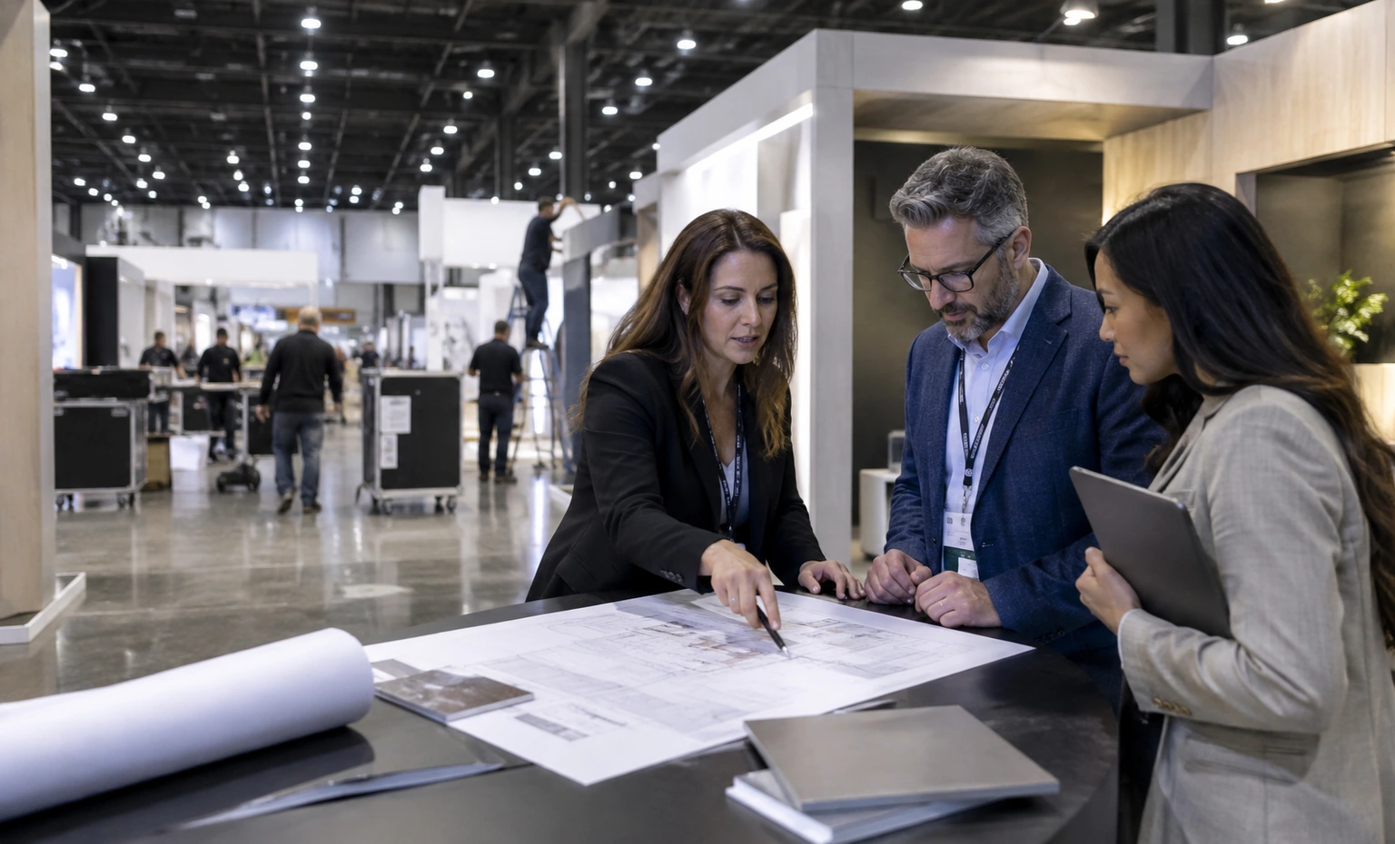 ddw-booth-rental vertical block trade show exhibit visual
