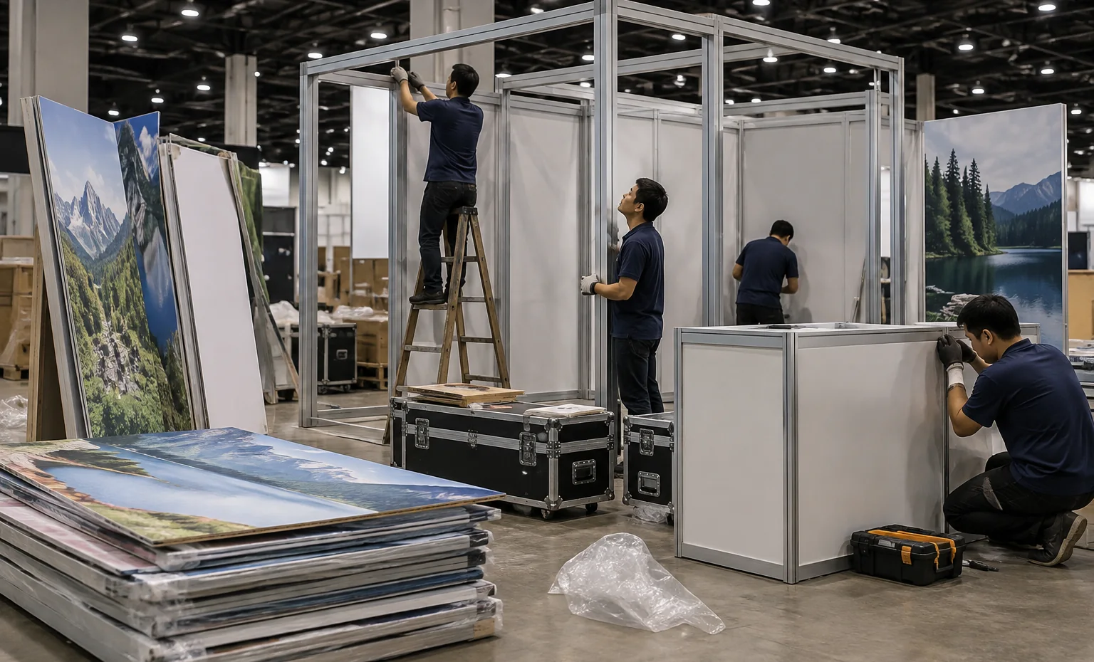 los-angeles-travel-and-adventure-show-booth-rental vertical block trade show exhibit visual