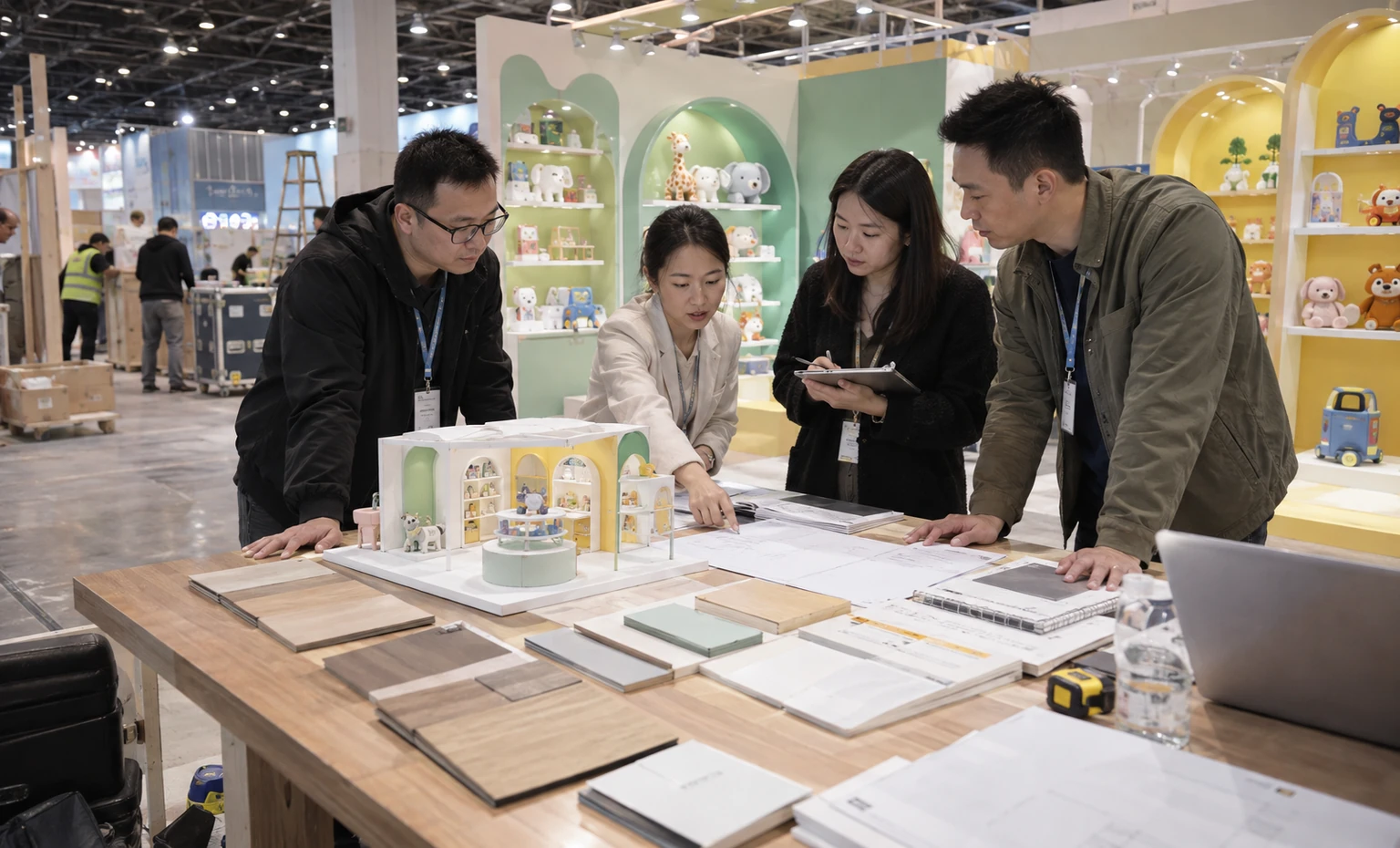abc-kids-expo-booth-rental vertical block trade show exhibit visual