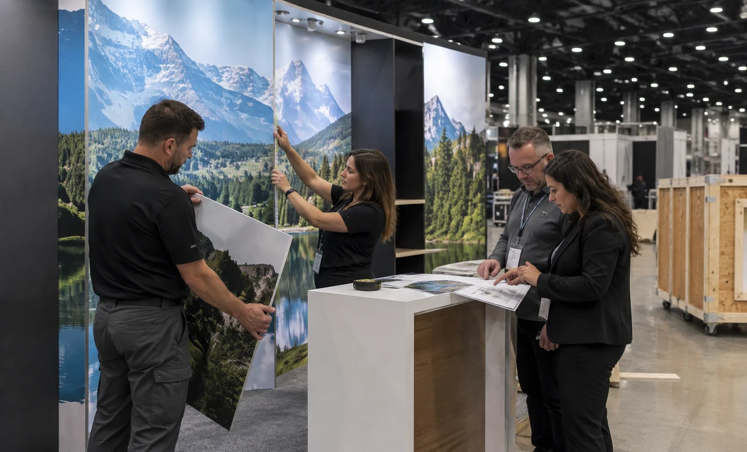 nfda-international-convention-and-expo-booth-rental vertical block trade show exhibit visual