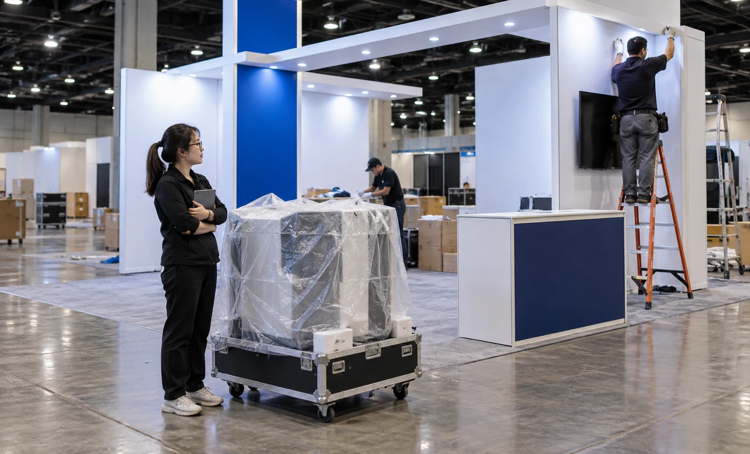 pittcon-booth-rental vertical block trade show exhibit visual