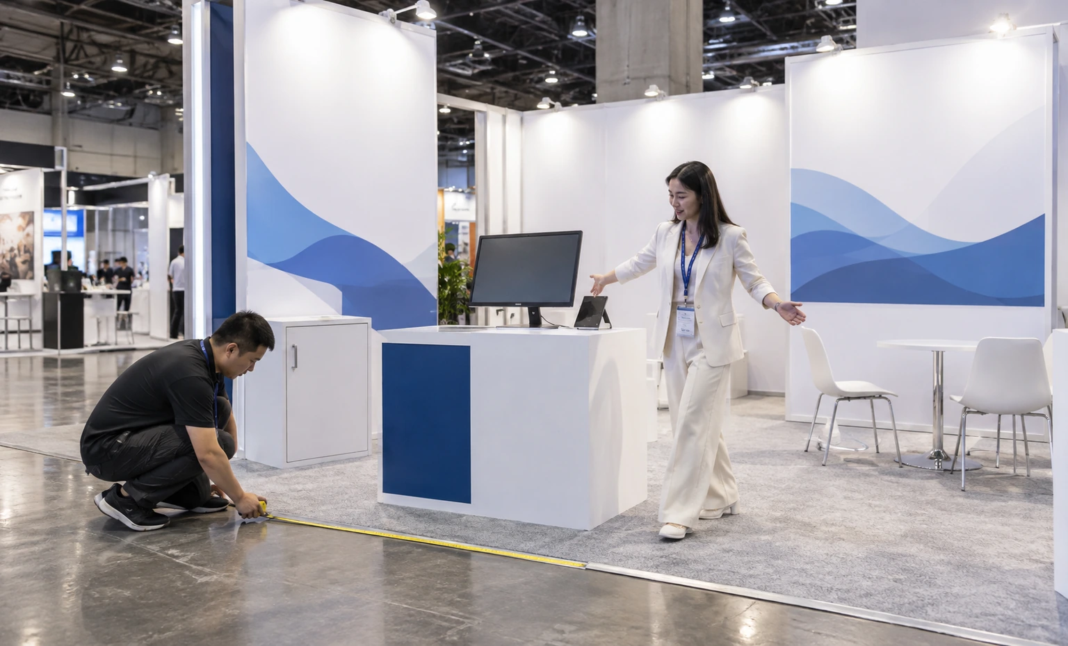 aap-national-conference-and-exhibition-booth-rental vertical block trade show exhibit visual
