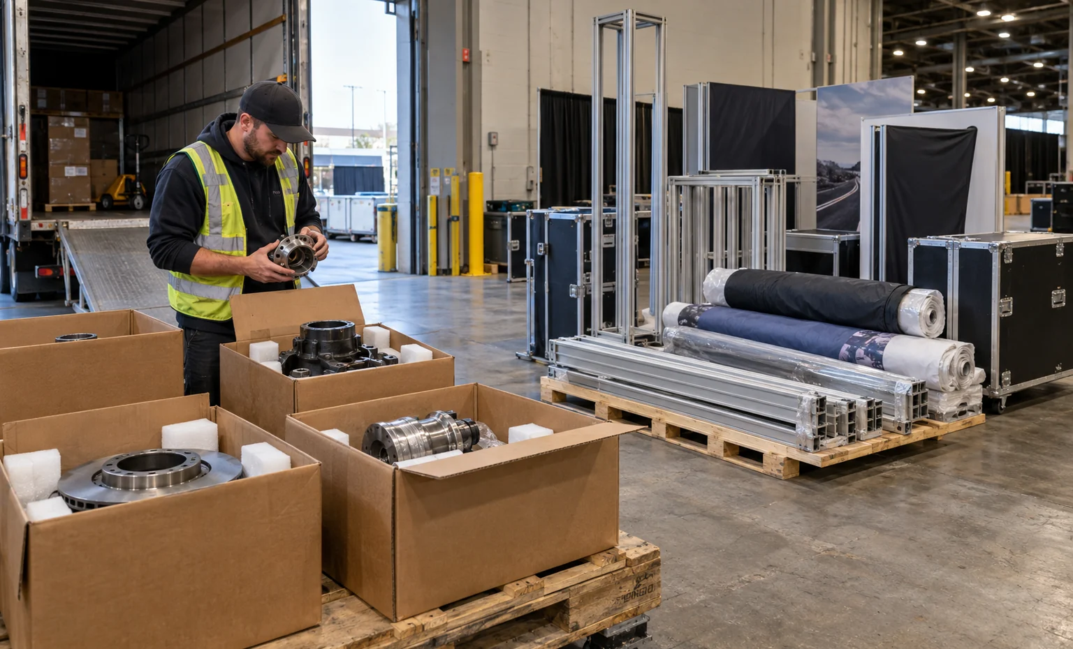 heavy-duty-aftermarket-week-booth-rental vertical block trade show exhibit visual