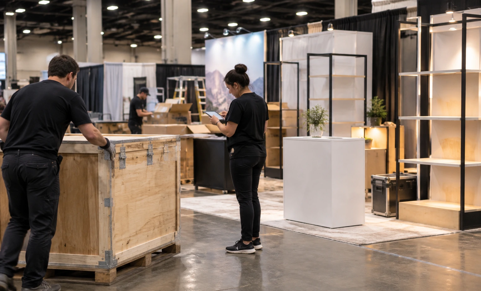 smoky-mountain-gift-show-booth-rental vertical block trade show exhibit visual