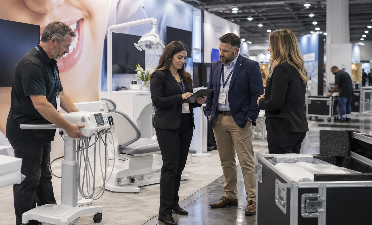 yankee-dental-congress-booth-rental vertical block trade show exhibit visual