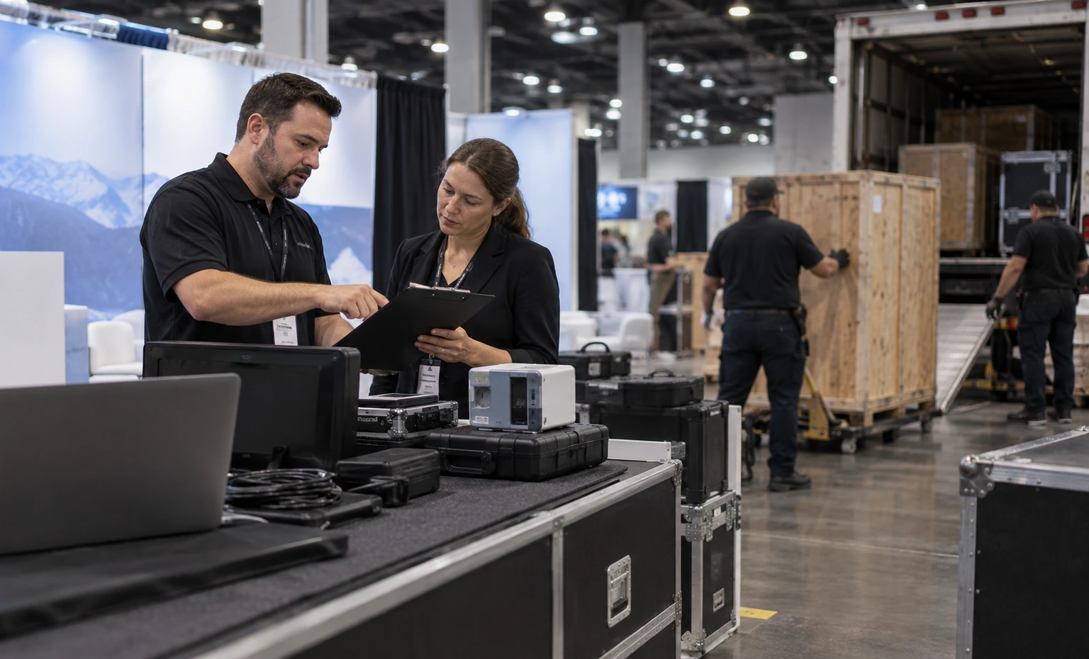 image-conference-booth-rental vertical block trade show exhibit visual