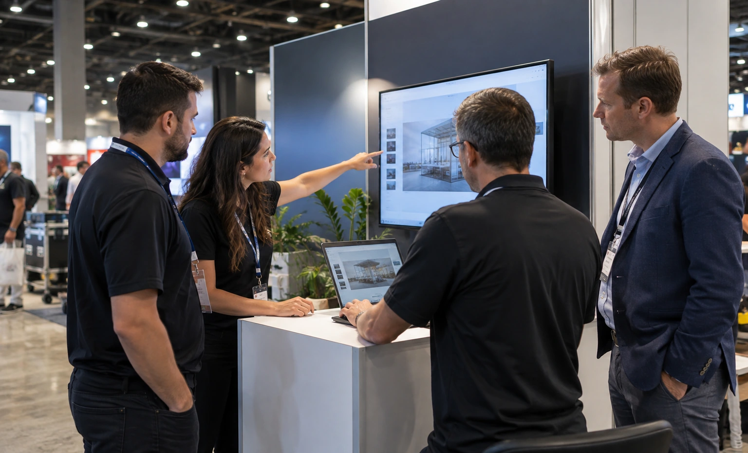 image-conference-booth-rental vertical block trade show exhibit visual
