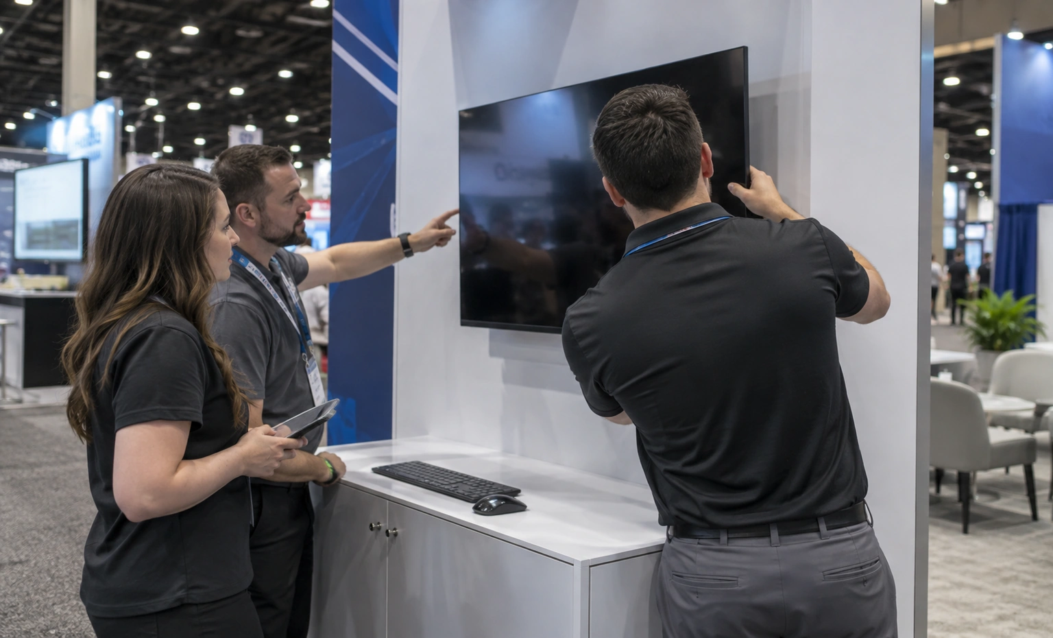 apco-annual-conference-and-expo-booth-rental vertical block trade show exhibit visual