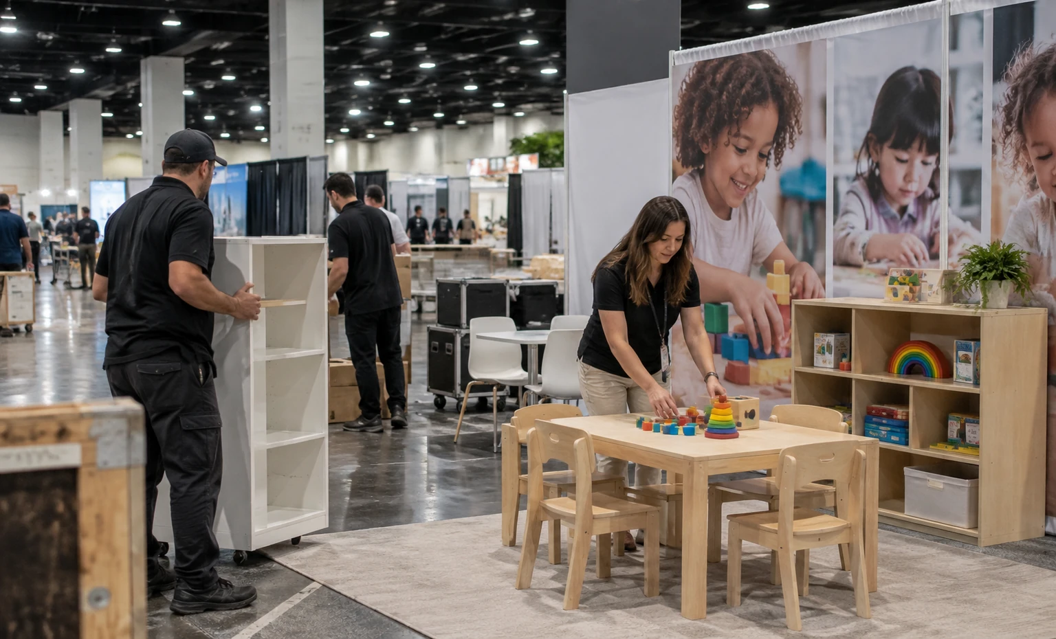 naeyc-annual-conference-booth-rental vertical block trade show exhibit visual