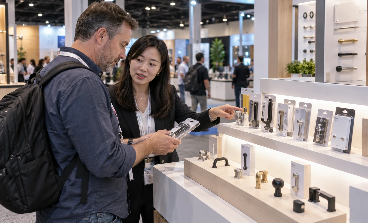 national-hardware-show-booth-rental tab content trade show exhibit visual