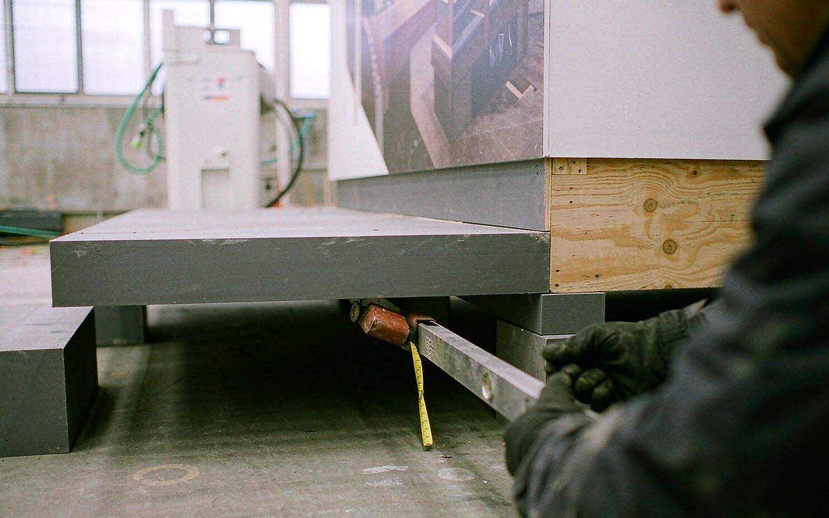 Commercial UAV Expo booth rental – pre-show build check before the booth ships