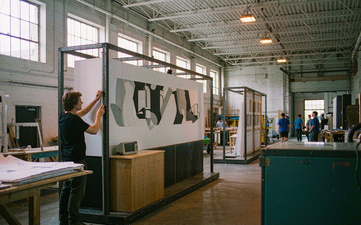 AAP National Conference and Exhibition booth rental – pre-show build check before the booth ships