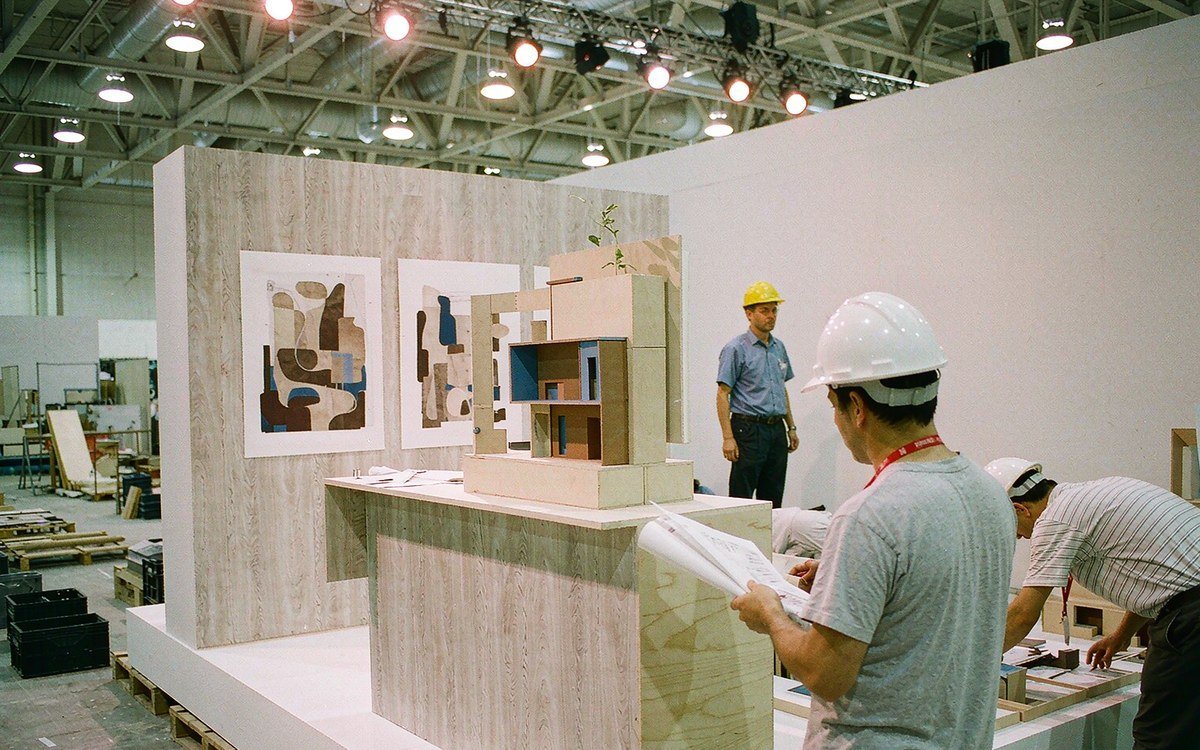 AIA Conference on Architecture booth rental – pre-show build check before the booth ships