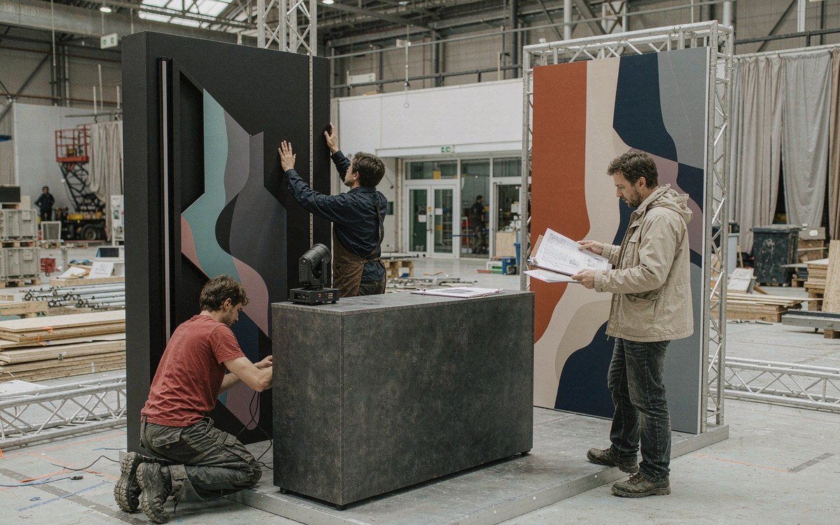 ARVO Annual Meeting booth rental – pre-show build check before the booth ships