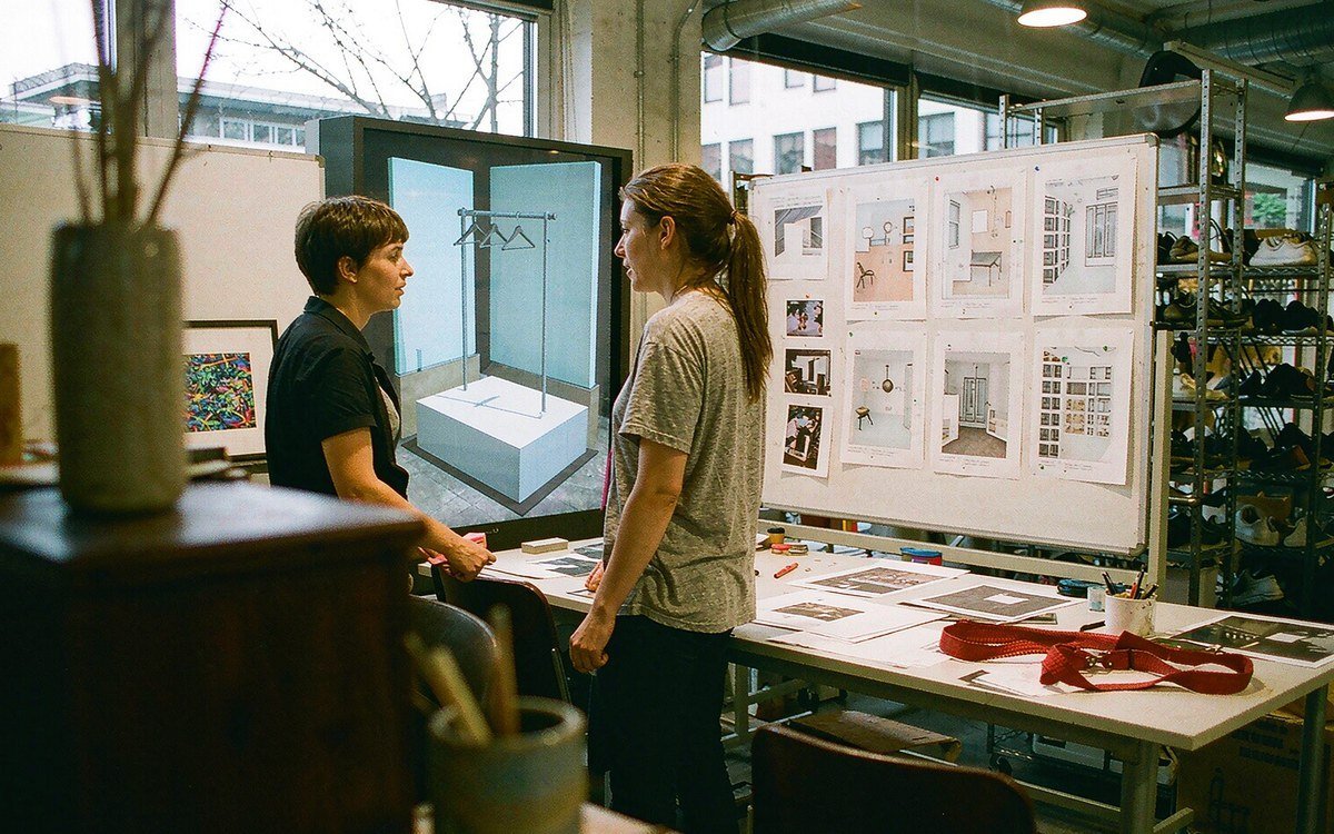 Atlanta Apparel ANDMORE booth rental – exhibit design review with the project manager
