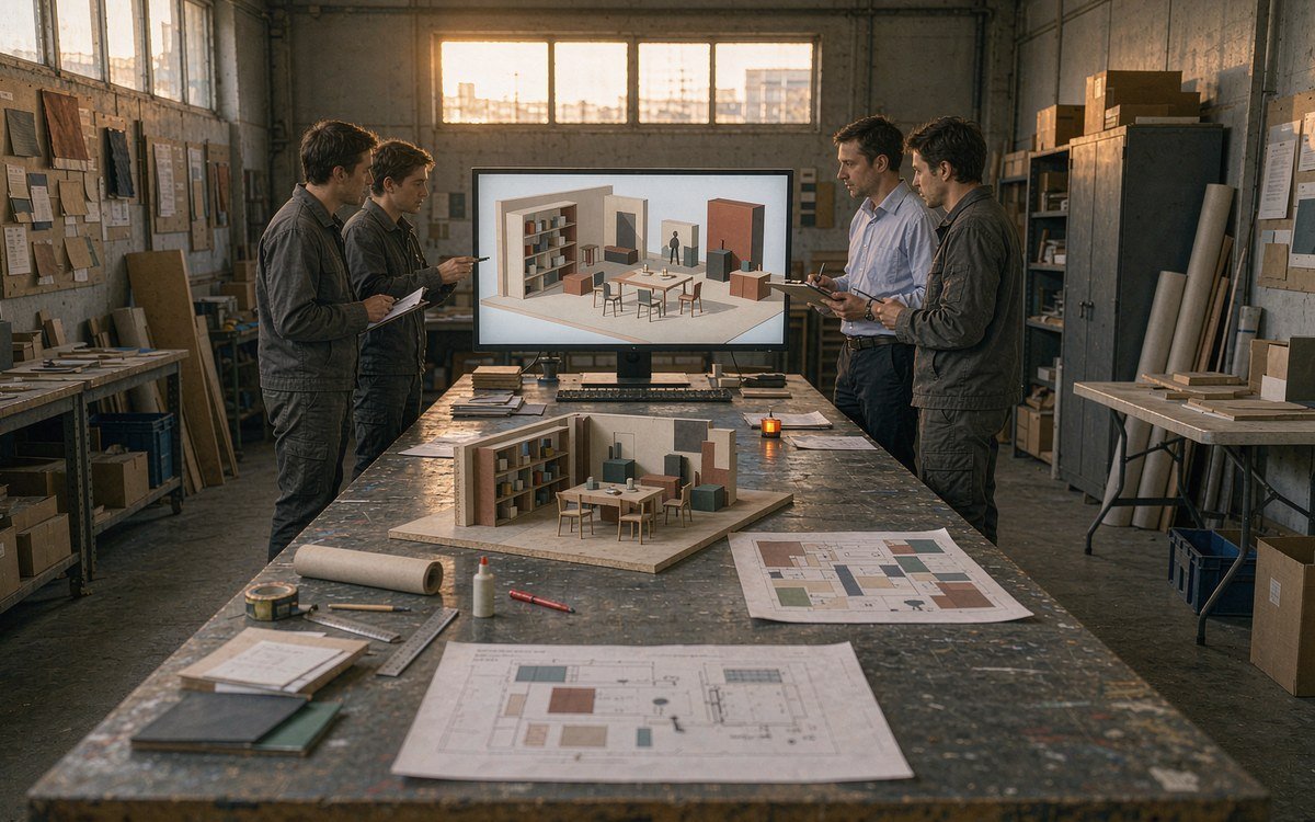 Casual Market Atlanta booth rental – exhibit design review with the project manager