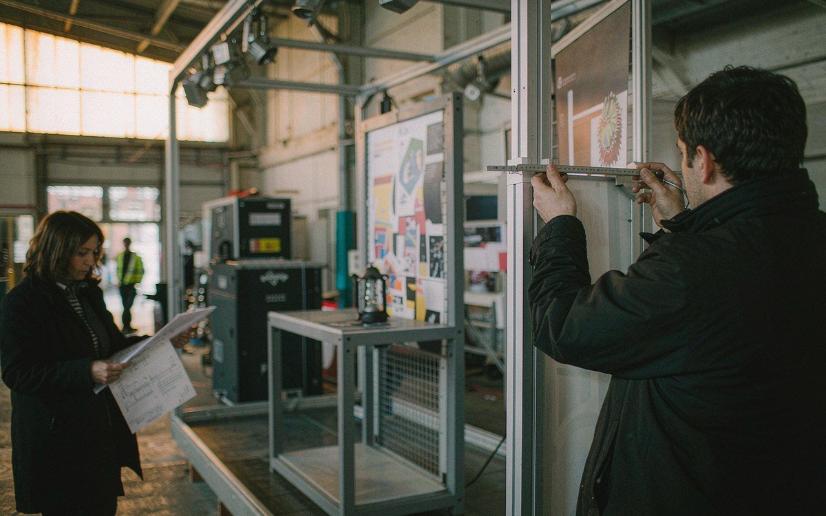 DEMA Show booth rental – pre-show build check before the booth ships