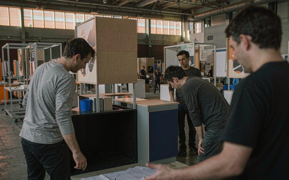 Dreamforce booth rental – pre-show build check before the booth ships