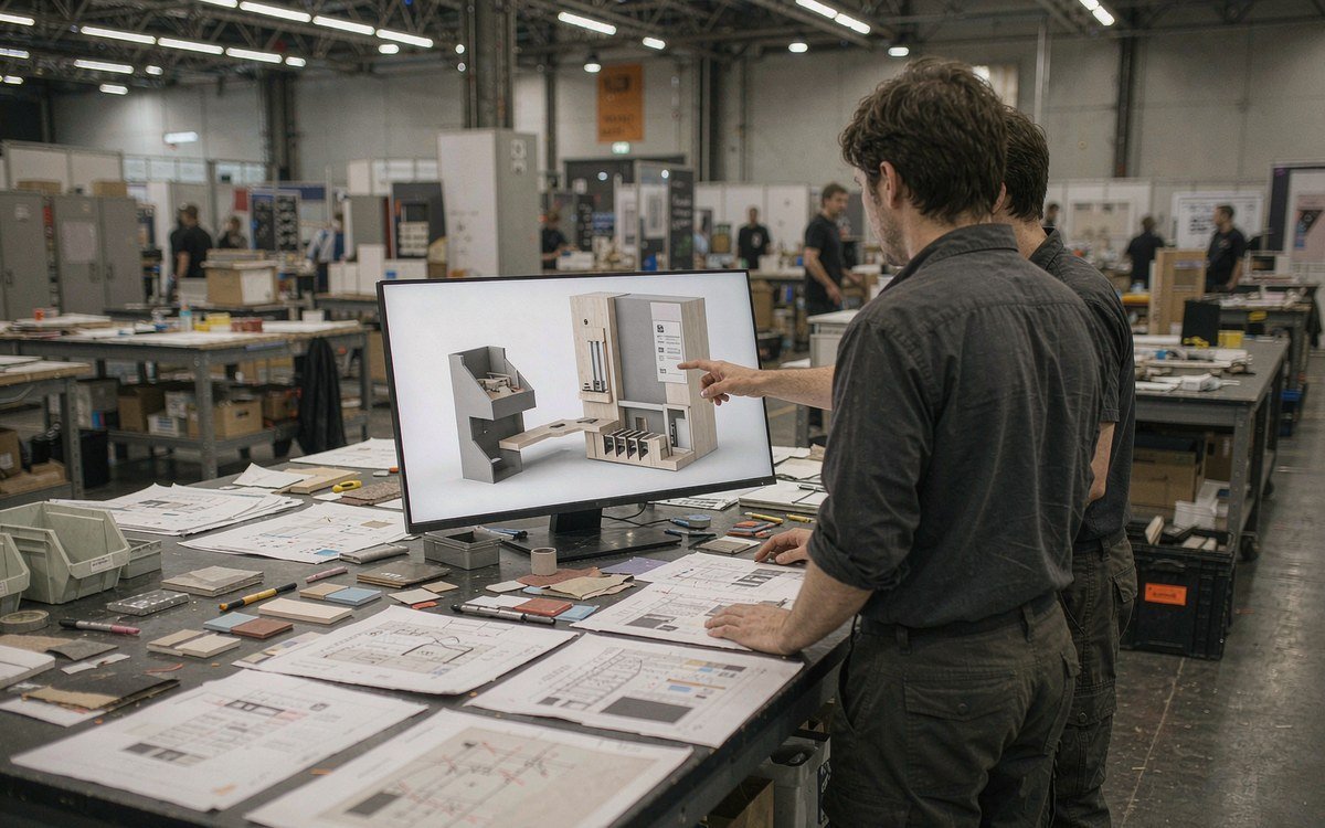 Fastener Fair USA booth rental – exhibit design review with the project manager