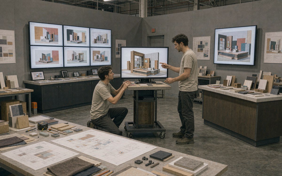 ISC East booth rental – exhibit design review with the project manager