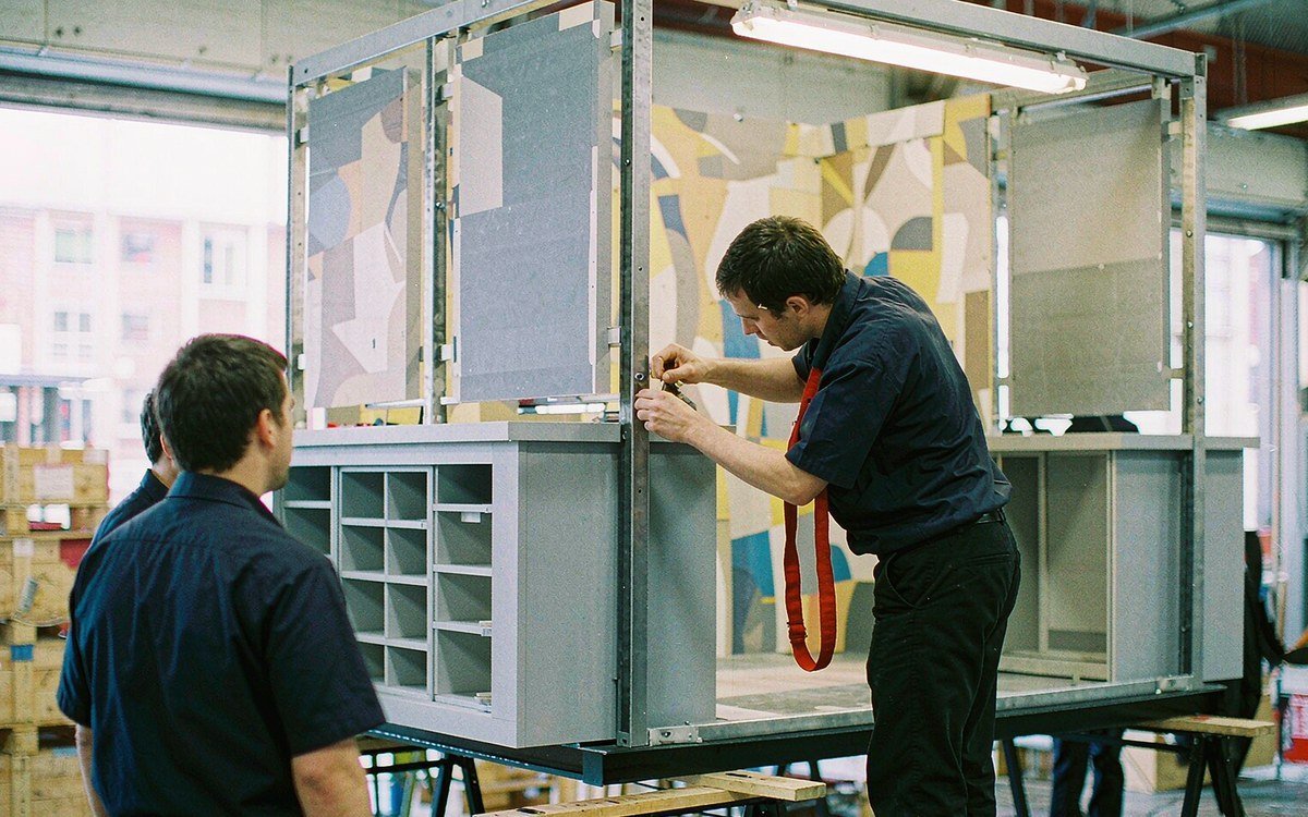 ISPA EXPO booth rental – pre-show build check before the booth ships