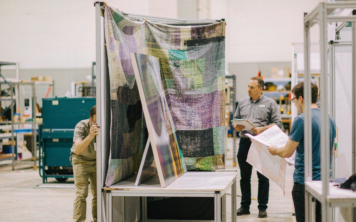 MD&M Midwest booth rental – pre-show build check before the booth ships