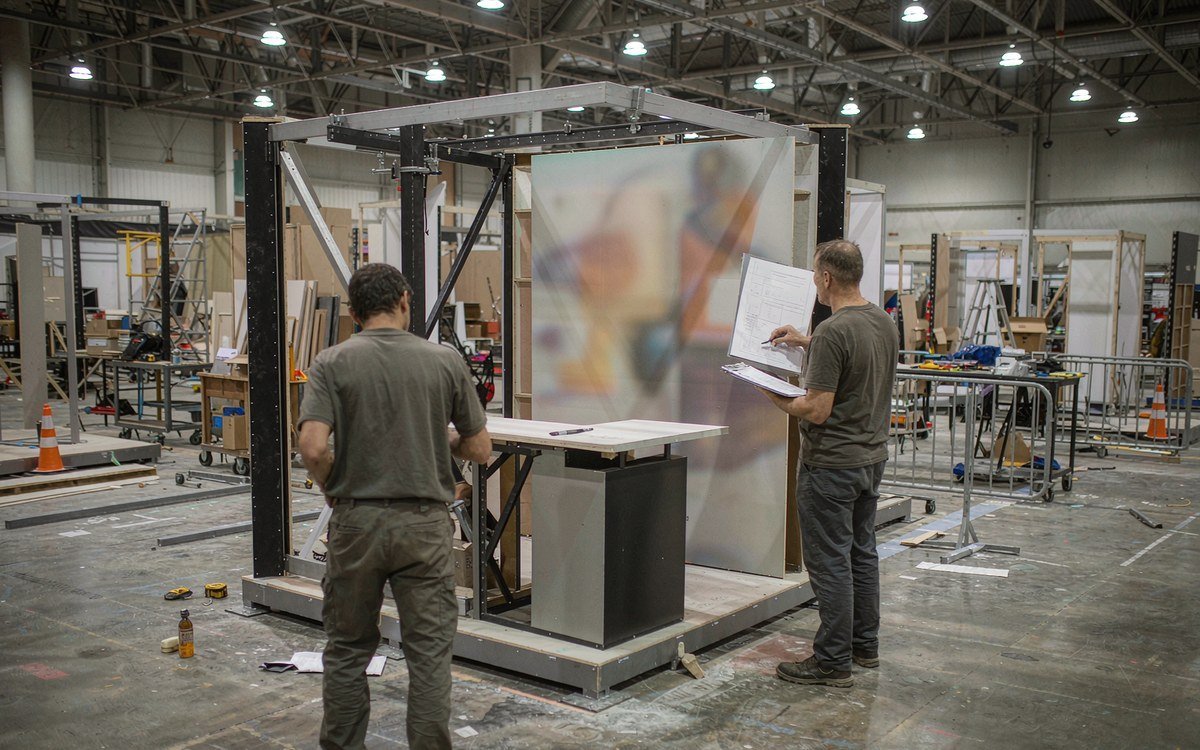MEDevice Boston booth rental – pre-show build check before the booth ships