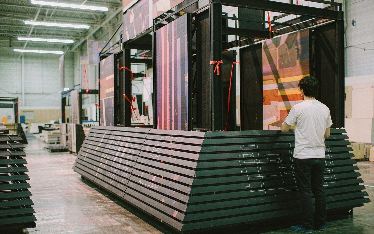 Midwest Ag Expo booth rental – pre-show build check before the booth ships