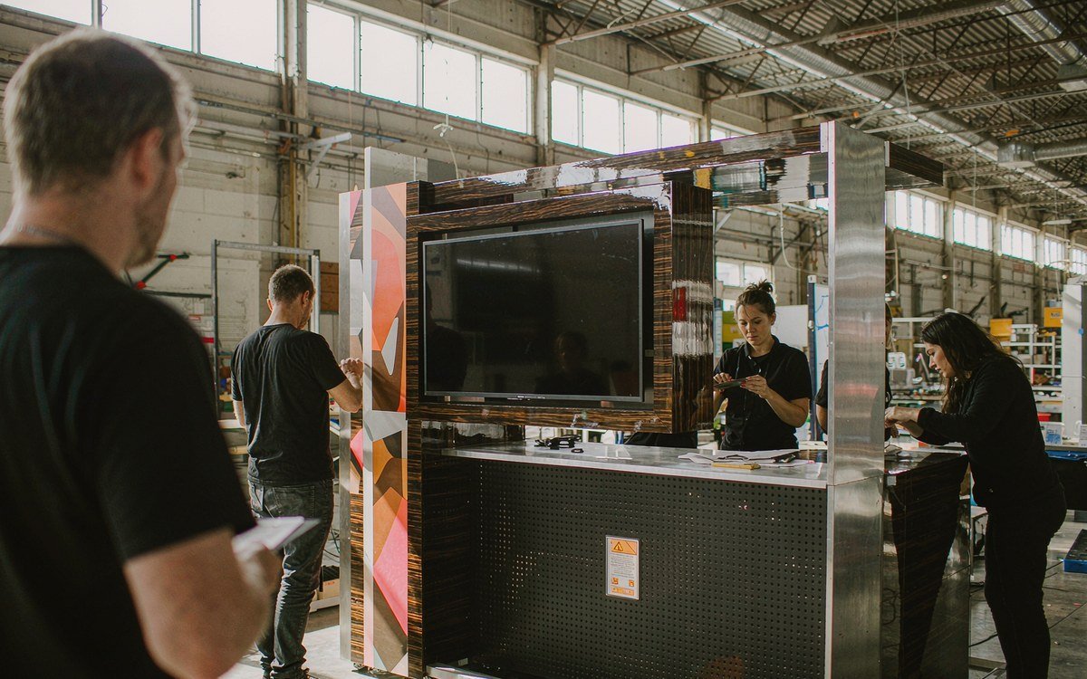 NAB Show New York booth rental – pre-show build check before the booth ships