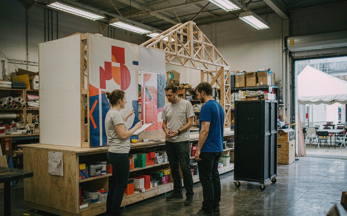 NAEYC Annual Conference booth rental – pre-show build check before the booth ships