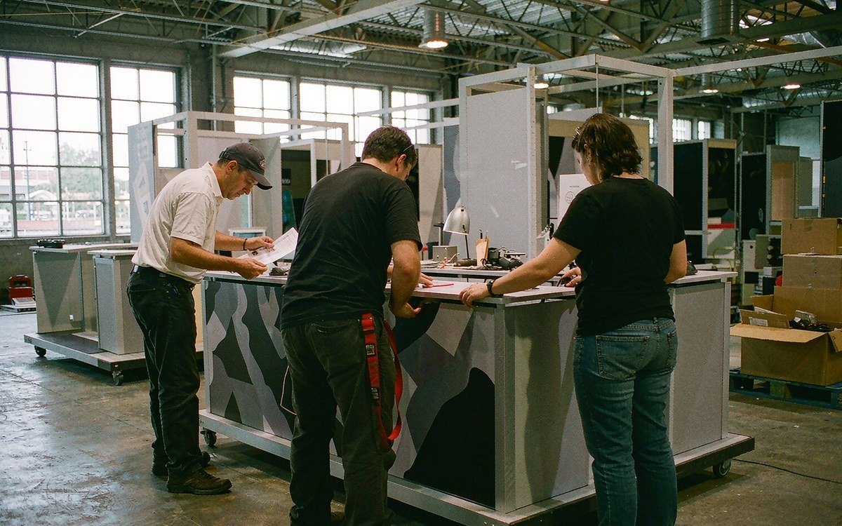 New Jersey League of Municipalities Conference booth rental – pre-show build check before the booth ships