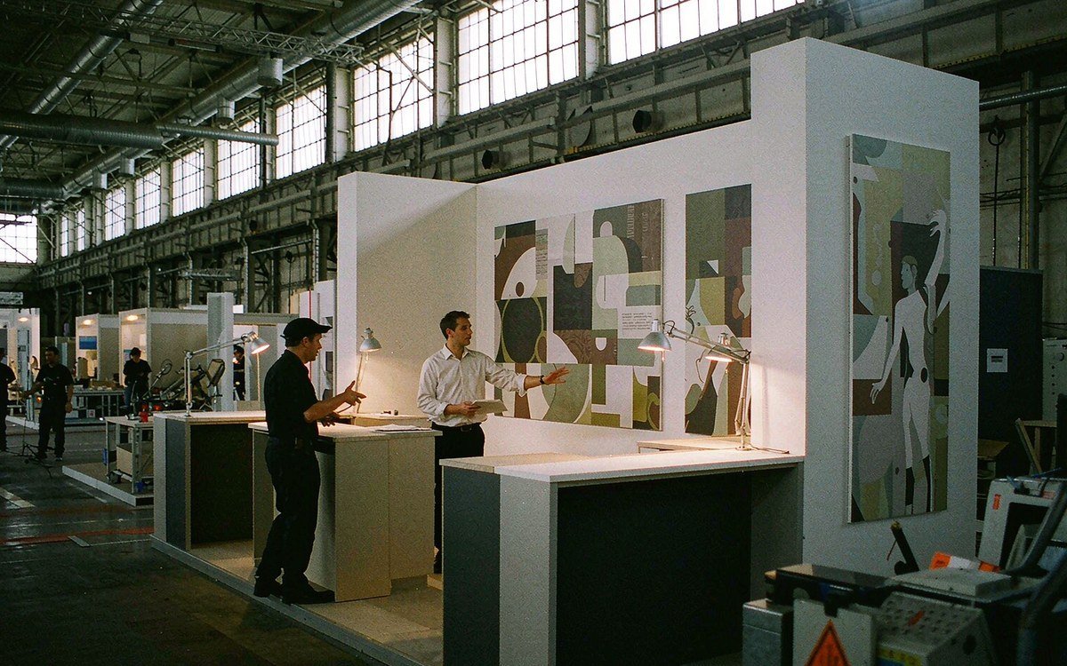 New York Vet Show booth rental – pre-show build check before the booth ships