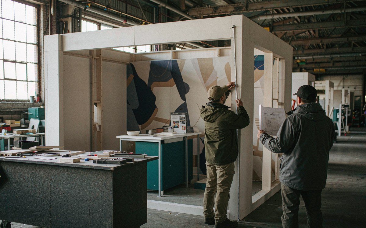 NFDA International Convention and Expo booth rental – pre-show build check before the booth ships