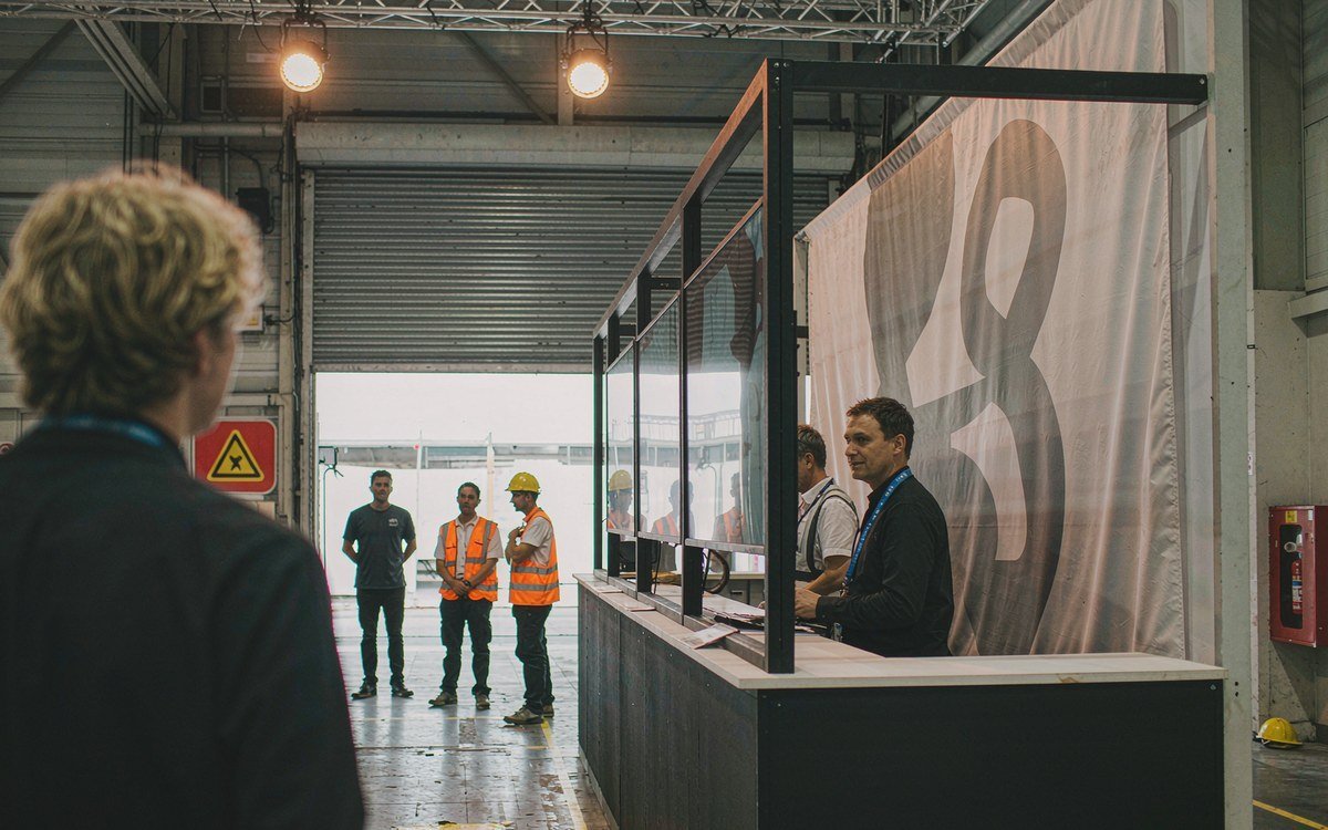 NRF PROTECT booth rental – pre-show build check before the booth ships