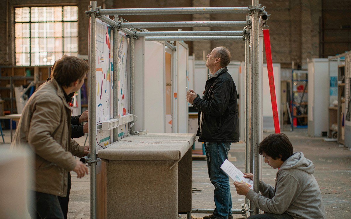 OFC Conference booth rental – pre-show build check before the booth ships