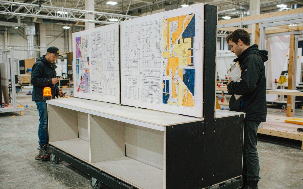 The Utility Expo booth rental – pre-show build check before the booth ships