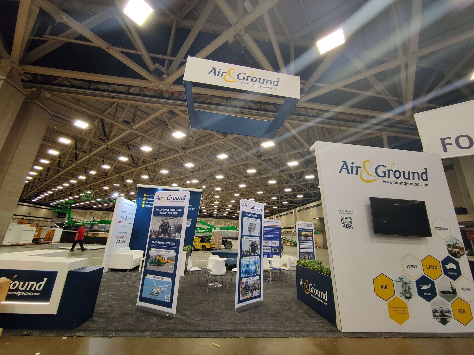 Air 20x30 trade show booth display at Heli expo 2023