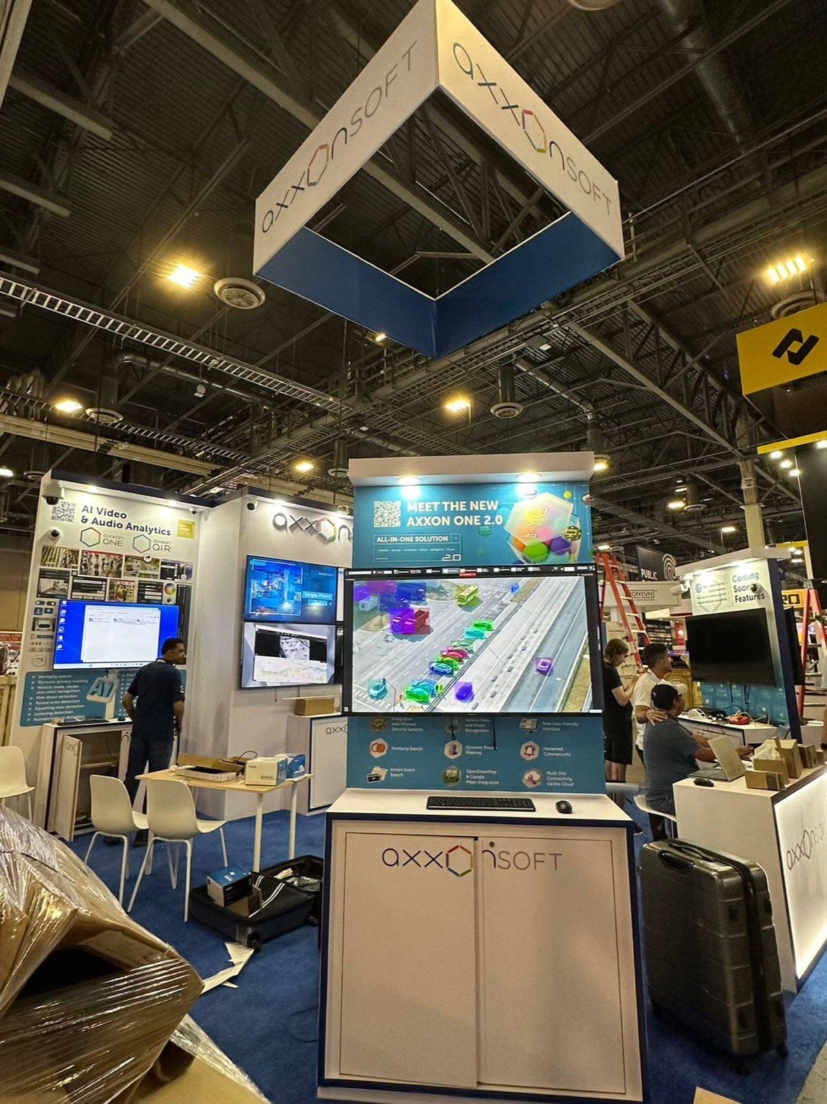 AxxonSoft 20x20 trade show booth display at ISC West 2024