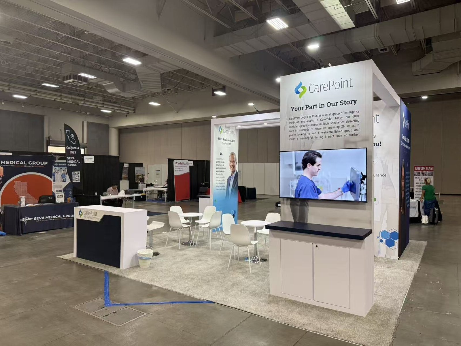 CarePoint 20x20 ACEP 2025 trade show booth display