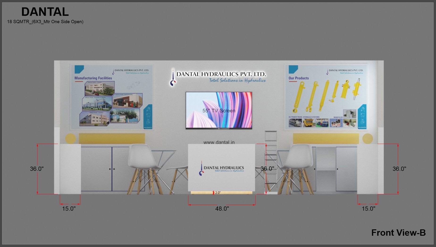 Dantal 10'x20 trade show booth at World AG expo 2025