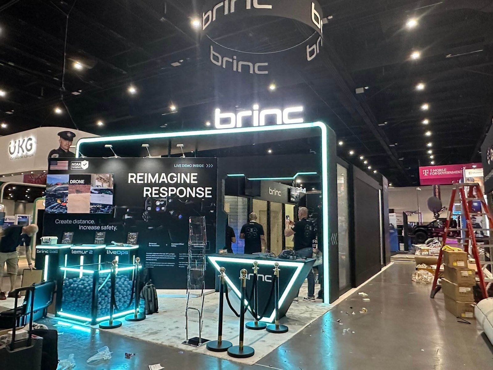 Brinc 20'x40 trade show booth at IACP2023