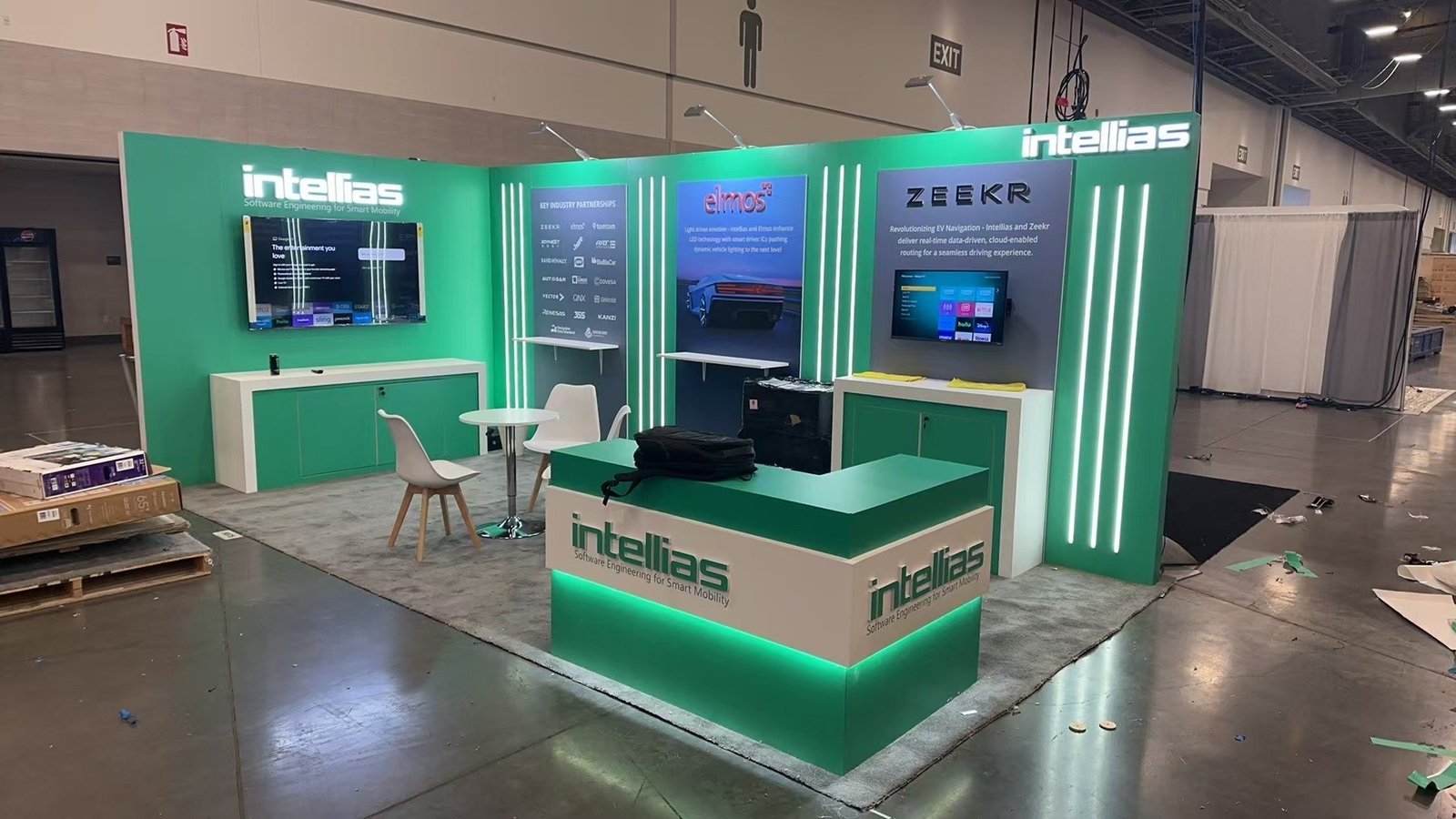 Intellias 10'x20 trade show booth at CES 2025