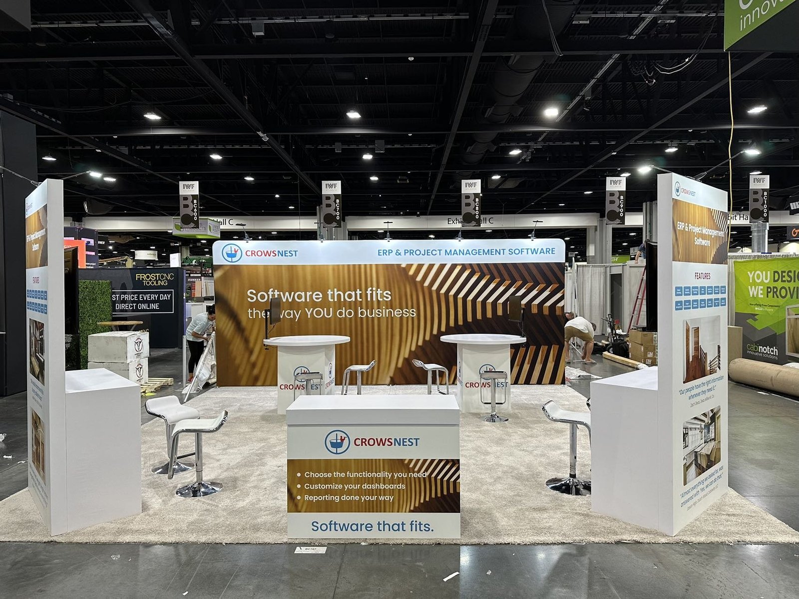 Crows 20'x20 trade show booth at IWF show2024