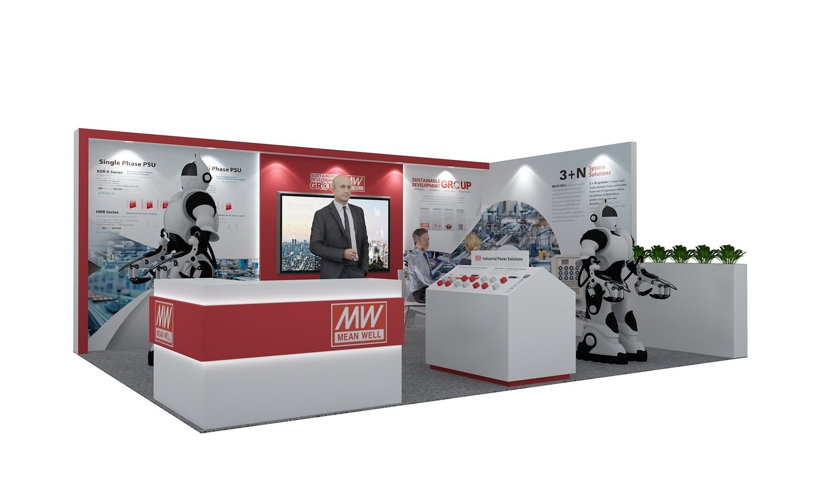 MEAN WELL 15'x20 trade show booth at ATX West 2025