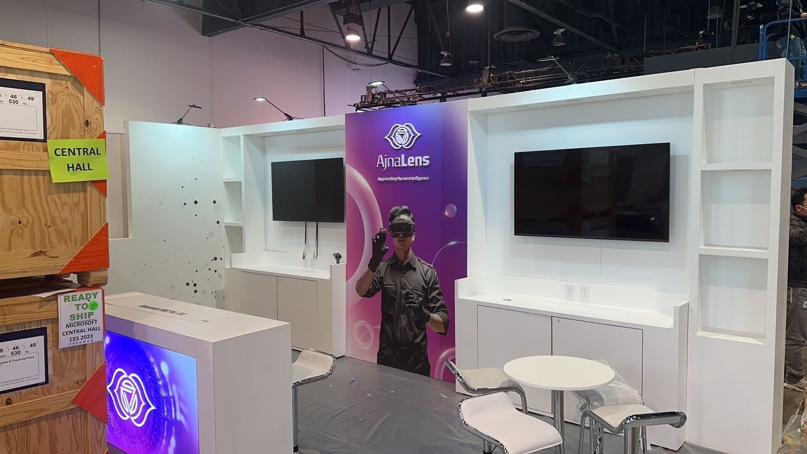 AjnaLens 10'x20 trade show booth at CES2022